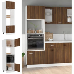 Armoire à micro-ondes Chêne marron 60x57x207 cm