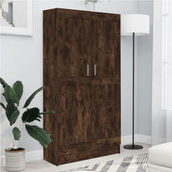vidaXL Bibliothèque Chêne fumé 82,5x30,5x150 cm Bois d'ingénierie