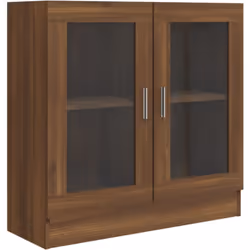 VidaXL 815617, Marron, Chêne, Bois, Bois, Verre, Bois, 825 mm, 305 mm