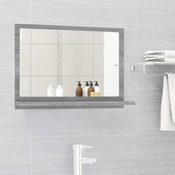 Vidaxl - Miroir de bain Sonoma gris 60x10,5x37 cm Bois d'ingénierie