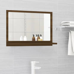 vidaXL Miroir de bain Chêne marron 60x10,5x37 cm Bois d'ingénierie