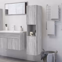 Cette armoire de salle de bain, avec un espace de rangement spacieux, est un excellent supplément à votre salle de bain, ce q ...