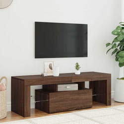Vidaxl - Meuble tv avec lumières led chêne marron 120x35x40 cm