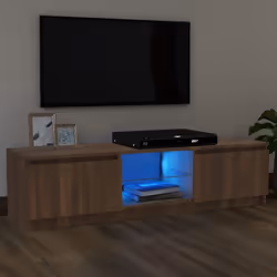 Avec un design à la fois élégant mais pratique, ce meuble TV avec éclairage LED est destiné à devenir un point central de vot ...