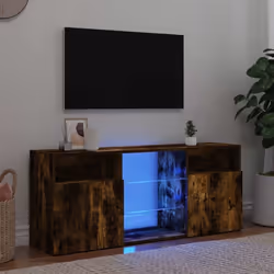 Avec un design à la fois tendance et pratique, ce meuble TV avec éclairage LED deviendra certainement un point central de vot ...
