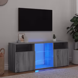 Description générale Avec un design à la fois tendance et pratique, ce meuble TV avec éclairage LED deviendra un point centra ...