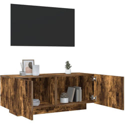 Vidaxl - Meuble tv Chêne fumé 100x35x40 cm Bois d'ingénierie