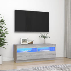 Vidaxl - Meuble tv avec lumières led sonoma gris 100x35x40 cm