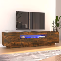 Description générale Avec un design à la fois élégant et pratique, ce meuble TV avec éclairage LED est destiné à devenir un p ...