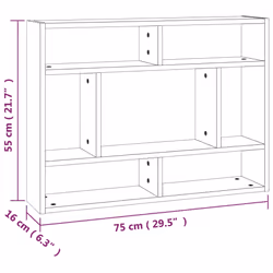 VidaXL 815844 étagères Bois Gris - Vue supplémentaire 6