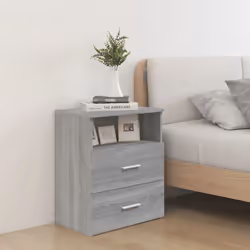 VidaXL 815860 Table de nuit et table de chevet Chêne