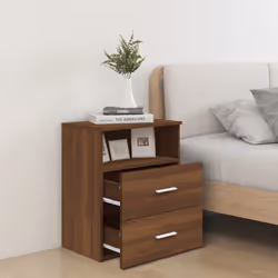 VidaXL 815862 Table de nuit et table de chevet Chêne