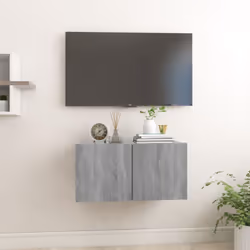 Ce meuble TV suspendu constitue un supplément décoratif ainsi que pratique à votre décoration. Matériau haute de gamme : le b ...
