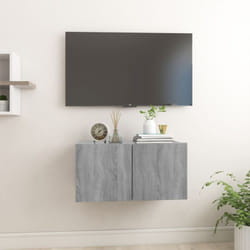 Armoire tv suspendue Sonoma gris 60x30x30 cm Bois d'ingénierie
