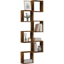Vidaxl - tagères murales sous forme de cube 6 pcs chêne fumé 30x15x30cm