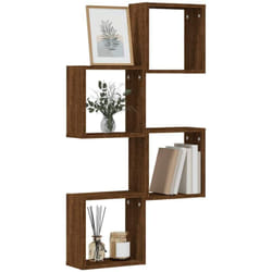 Tagères murales sous forme cube 4 pcs chêne marron 30x15x30cm Vidaxl