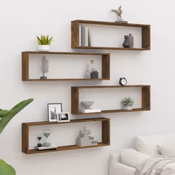 Ces étagères murales cubiques sont conçues pour être fixées au mur et embellissent parfaitement n'importe quelle pièce. Matér ...