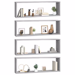 VidaXL 815919 étagères Bois Gris - Vue supplémentaire 4