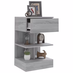 VidaXL 816043 Table de nuit et table de chevet Chêne - Vue supplémentaire 6