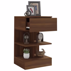 VidaXL 816045 Table de nuit et table de chevet Chêne - Vue supplémentaire 6