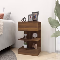 VidaXL 816045 Table de nuit et table de chevet Chêne - Vue supplémentaire 7