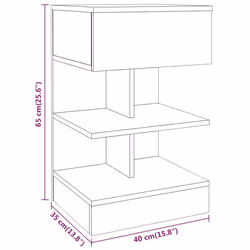 VidaXL 816045 Table de nuit et table de chevet Chêne - Vue supplémentaire 8