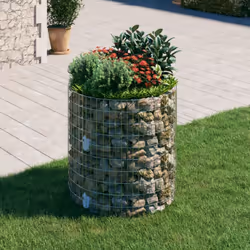 Ce poteau à gabion circulaire est un moyen pratique de créer une bordure solide pour les plantes dans votre jardin et sur vot ...
