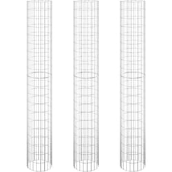 Vidaxl - Lit surélevé à gabion circulaire 3pcs Acier galvanisé √ò30x200cm