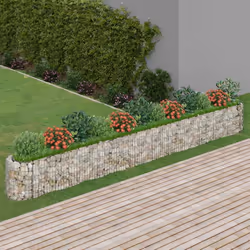 vidaXL Lit surélevé à gabion Fer galvanisé 470x50x50 cm - TU