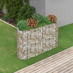 Lit surélevé à gabion Fer galvanisé 190x50x100 cm vidaXL