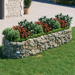 Lit surélevé à gabion Fer galvanisé 300x100x50 cm vidaXL
