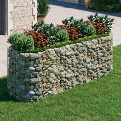 vidaXL Lit surélevé à gabion Fer galvanisé 300x100x100 cm - TU