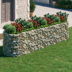 vidaXL Lit surélevé à gabion Fer galvanisé 400x100x100 cm - TU