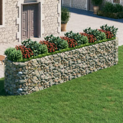 vidaXL Lit surélevé à gabion Fer galvanisé 500x100x100 cm