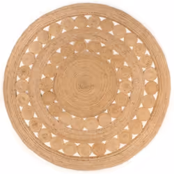Donnez une touche naturelle à votre intérieur avec ce tapis en jute tressé ! C'est le choix parfait pour décorer votre pièce  ...
