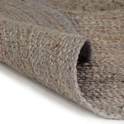 vidaXL Tapis fait à la main Jute Rond 180 cm Gris