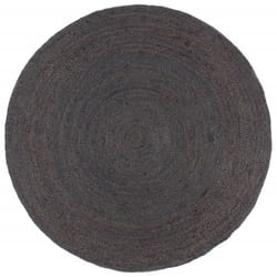 Vidaxl - Tapis fait à la main Jute Rond 210 cm Gris foncé