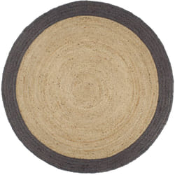 Vidaxl - Tapis fait à la main Jute avec bord gris foncé 210 cm