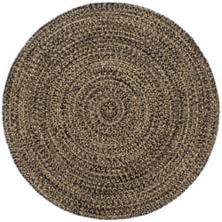 Vidaxl - Tapis fait à la main Jute Noir et marron 210 cm