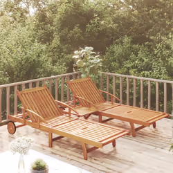 VidaXL 3104966 chaise d'extérieur Linge Bois d'acacia - Vue supplémentaire 2