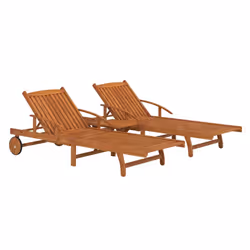 VidaXL 3104966 chaise d'extérieur Linge Bois d'acacia - Vue supplémentaire 3