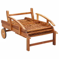 VidaXL 3104967 chaise d'extérieur Linge Bois d'acacia - Vue supplémentaire 8