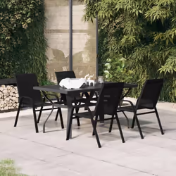 Cet ensemble de salle à manger de jardin, au design élégant, est un excellent choix pour dîner ou vous détendre sur votre pat ...