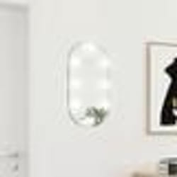 vidaXL Miroir avec éclairage LED 60x30 cm Verre Ovale - TU