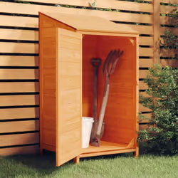 Cette remise de jardin en bois est un excellent supplément à toute cour, pelouse et autre espace extérieur. Bois de sapin mas ...
