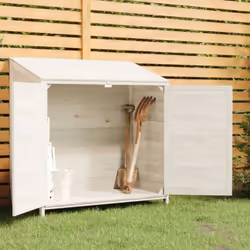 Cette remise de jardin en bois est un excellent supplément à toute cour, pelouse et autre espace extérieur. Bois de sapin mas ...