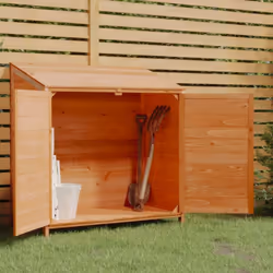 Cette remise de jardin en bois est un excellent supplément à toute cour, pelouse et autre espace extérieur. Bois de sapin mas ...