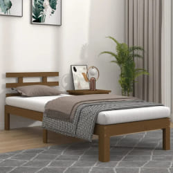 VIDAXL Cadre de lit bois massif - Marron miel 100x200 cm
