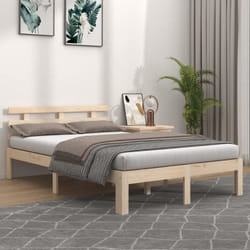 vidaXL Cadre de lit sans matelas bois massif 200x200 cm - 200 x 200 cm