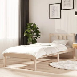 Cadre de lit 75x190 cm Bois massif